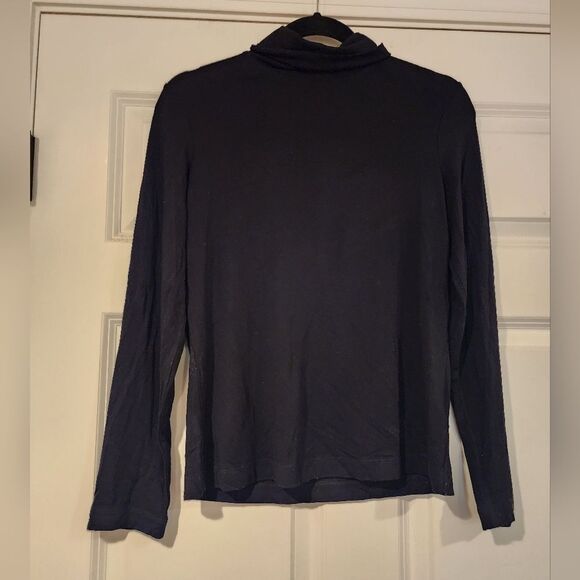 Chico's stretchy black turtleneck top - Picture 1 of 3